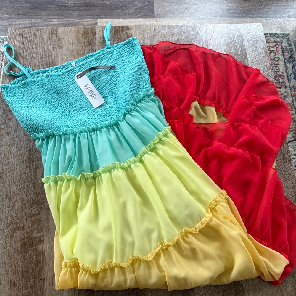 Summer ruffle swing dress